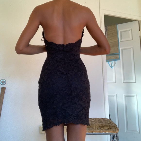 Vintage Black Lace Halter Dress - Picture 4 of 4